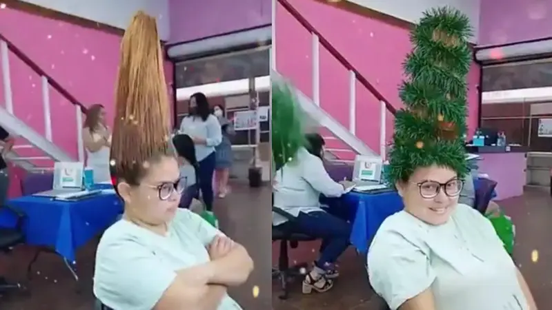 Viral Gaya Rambut Unik Sambut Hari Natal, Bikin Geleng Kepala