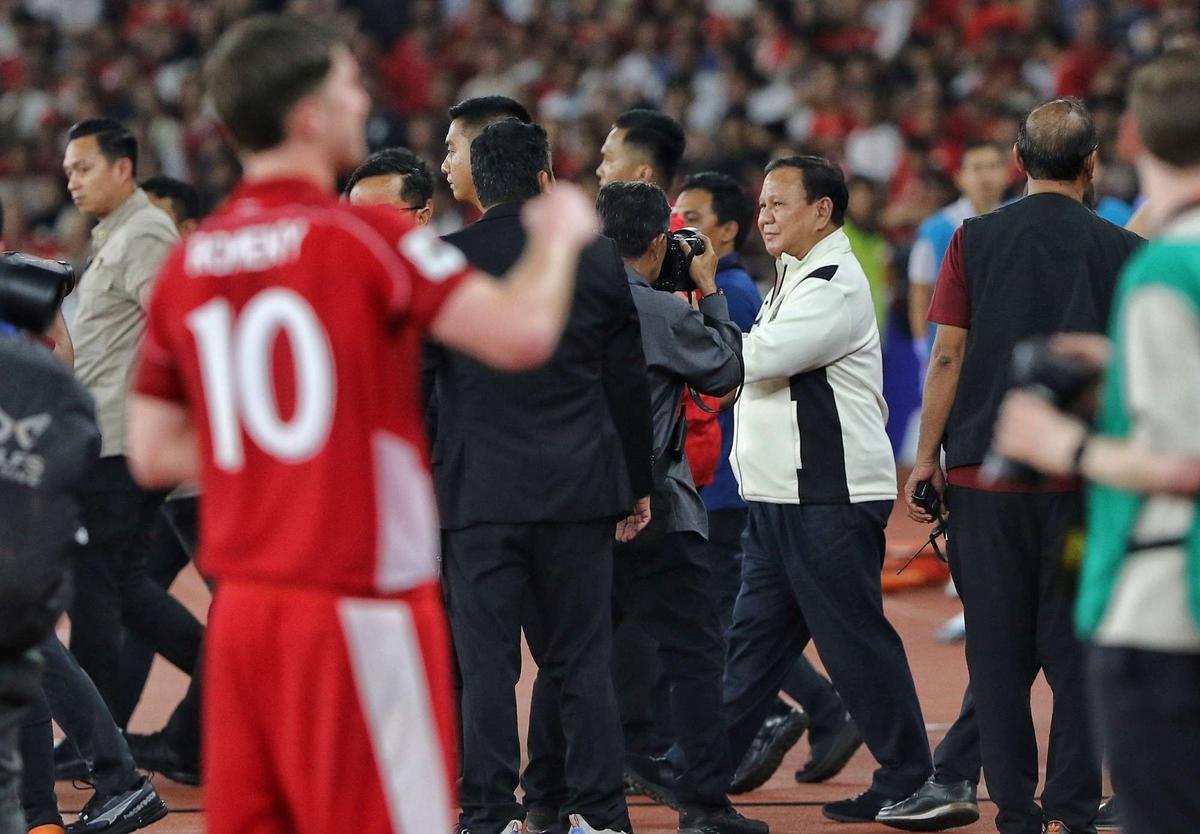 Prabowo beri selamat ke pemain Timnas Indonesia
