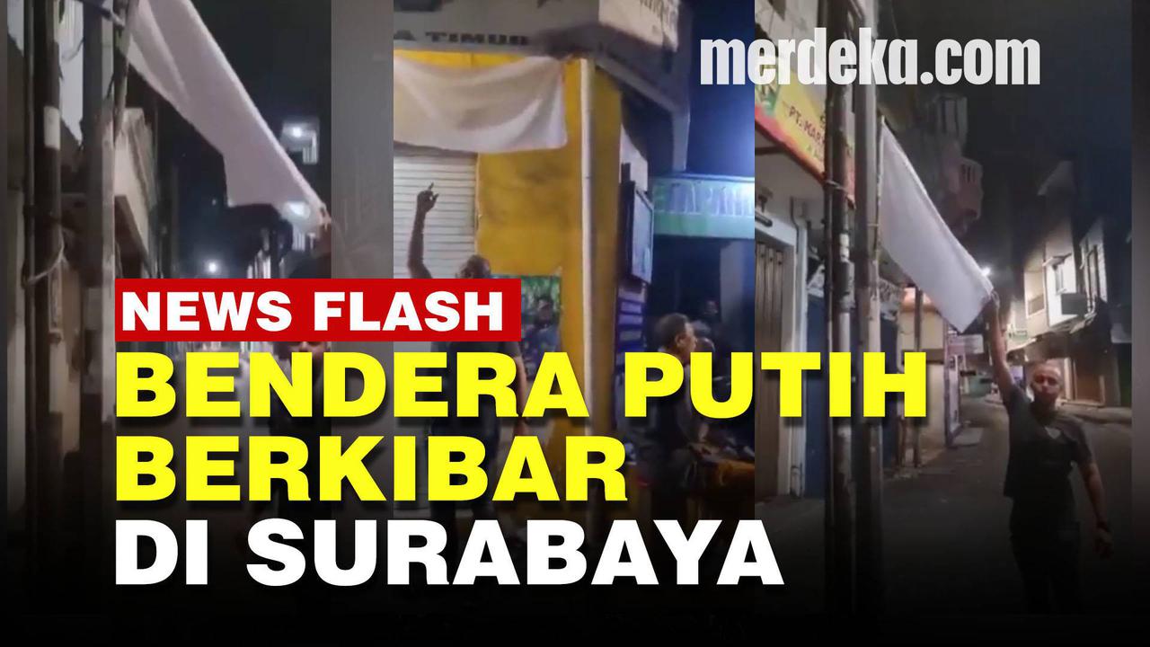 VIDEO: Warga Surabaya Kibarkan Bendera Putih Tanda Menyerah Usai PPKM Diperpanjang