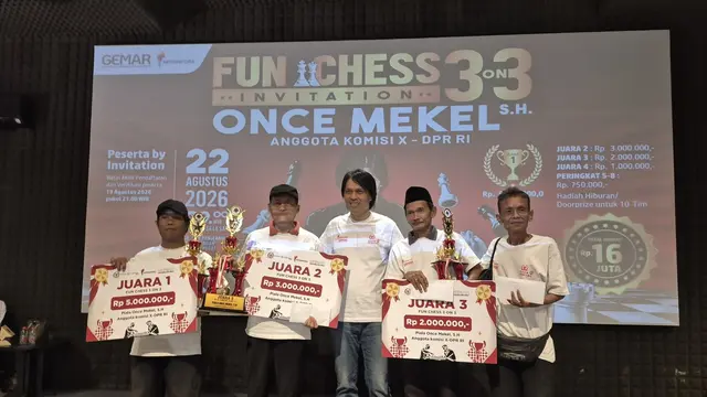 Once Mekel Gagas Turnamen Catur Unik 3 on 3, Ajak Warga Jakarta Perkuat Kekompakan