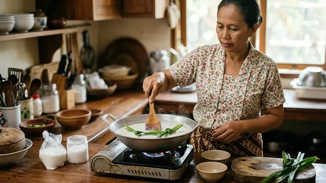 Resep kue lapis kukus (Foto: Gemini AI)