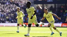 Arsenal berhasil memetik kemenangan tipis di kandang Aston Villa pada laga lanjutan Liga Inggris di Villa Park, Sabtu (19/03/2022) malam WIB. (PA via AP/Nick Potts)