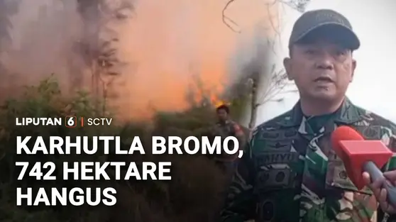 Karhutla Bromo Meluas, 742 Hektare Lahan Hangus
