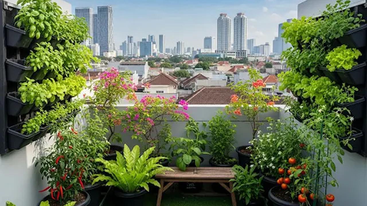 Rooftop Garden Mini/Rooftop Rumah Sederhana Ukuran 4x4 (Sumber: gemini.com)