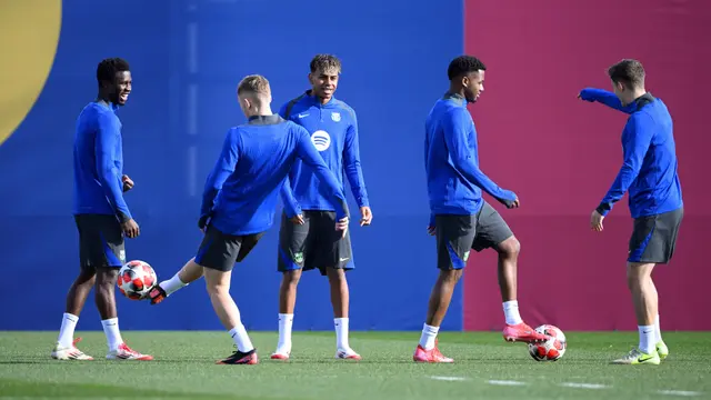 Foto: Mengintip Persiapan Barcelona dan Atalanta Jelang Bentrok di Liga Champions