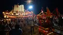 Festival Wangkang dibawa ke Malaka oleh Pedagang Hokkian dari Tiongkok dan pertama kali terjadi pada tahun 1854. Prosesi telah dilaksanakan pada tahun 1919, 1933, 2001, 2012 dan 2021. (AP Photo/Vincent Thian)