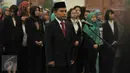 Sekjen MPR yang baru Ma'ruf Cahyono saat pelantikan dirinya di Senayan, Jakarta, Rabu (3/2/2016). Ma'ruf Cahyono mengantikan Edi Siregar yang memasuki masa pensiun sejak Desember 2015. (Liputan6.com/Johan Tallo)