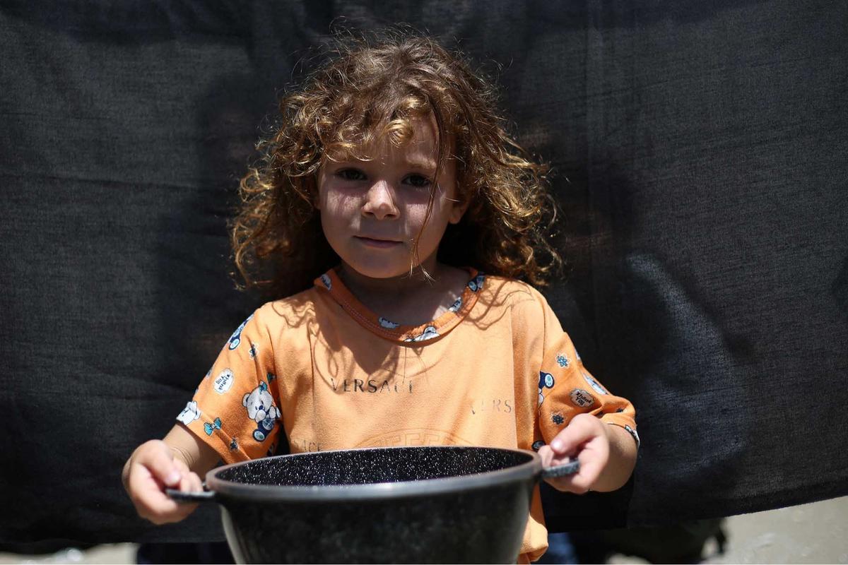 FOTO: Potret  Menyentuh Anak-Anak Gaza Yang Kelaparan