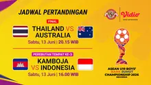 Jadwal turnamen ASEAN U19 Boys Championship 2026 babak final & 3rd place di Vidio. (doc. vidio)
