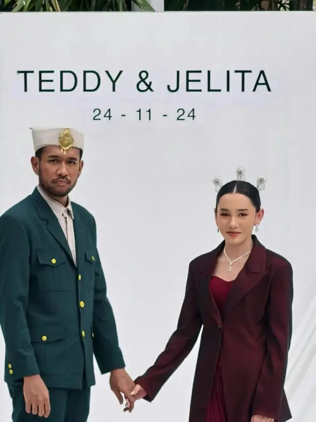 6 Gaya Unik Jelita Clough Resmi Menikah dengan Teddy Adhitya, Padukan Dress Maroon dan Blazer Modern dengan Aksesori Tradisional
