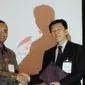 Christian H. Siboro, Deputy President Director PT. Netika Indonesia bersama  Shinya Takagi, CEO Quine (Liputan6.com/ A. Mario Damar). 


