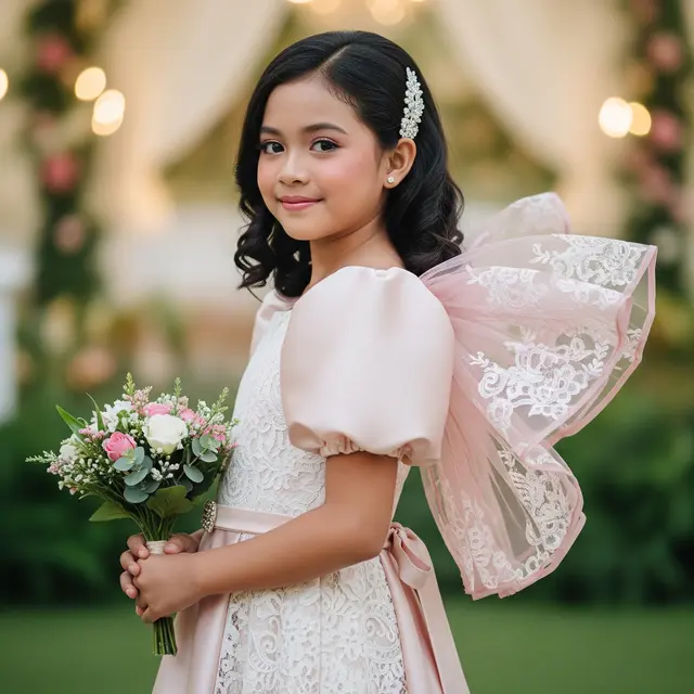 Model Baju Bridesmaid Anak Perempuan Paling Trendi (Image by Gemini AI)