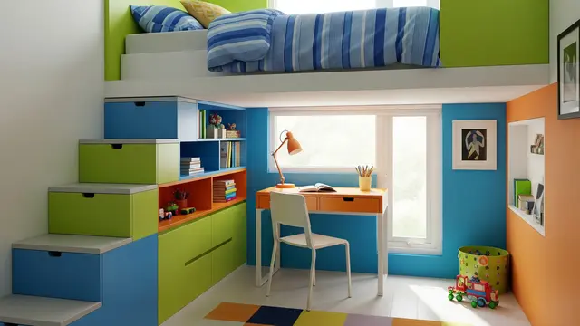 Desain Kamar Anak Split Level