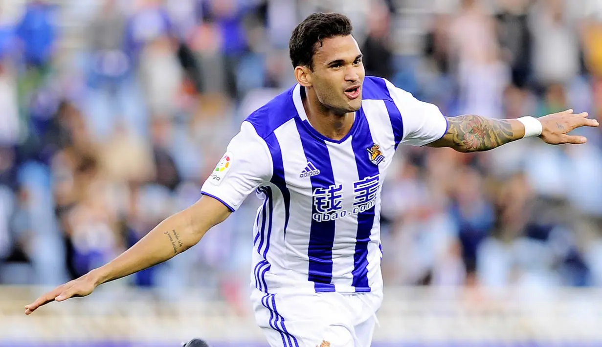 4. Willian Jose (Real Sociedad) - 10 Gol (2 Penalti). (AFP/Ander Gillenea)