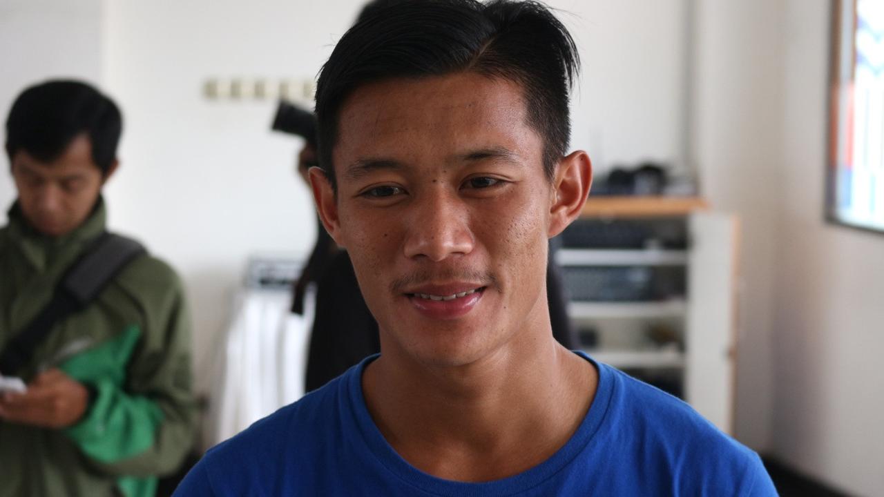 Bek Persib Bandung Henhen Herdiana (Liputan6.com / Kukuh Saokani)