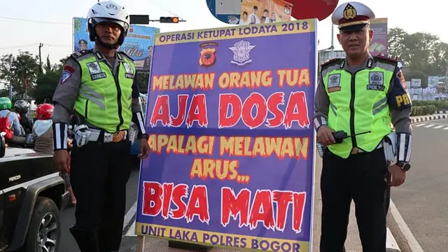Bikin Ngenes, Ini Spanduk Polisi Buat Para Jomblo yang Mudik