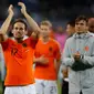 Daley Blind. Pemain serba bisa Ajax Amsterdam berusia 31 tahun ini masih dipercaya menjadi pilar utama dalam skuat Timnas Belanda di Euro 2020 nanti. Debutnya dimulai sejak 6 Februari 2013. Hingga kini telah mencatat 77 caps dengan mencetak 2 gol dan 10 assist. (AFP/Odd Andersen)