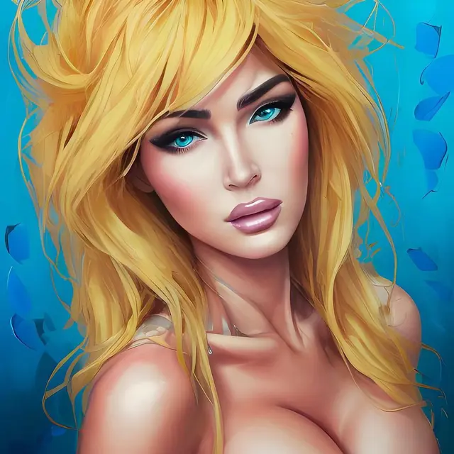 Megan Fox menggunakan Lensa AI