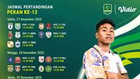 Cek Jadwal Pertandingan Pegadaian Championship Pekan Ke-13, Eksklusif di Vidio