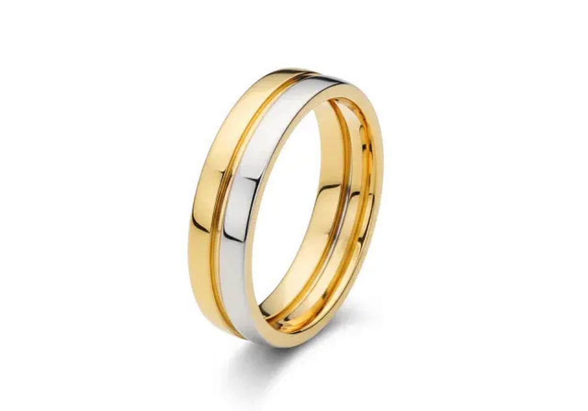 7 Model Cincin Emas Minimalis Dua Warna yang Tampak Mewah Meski Simpel, Kini Tren di 2026