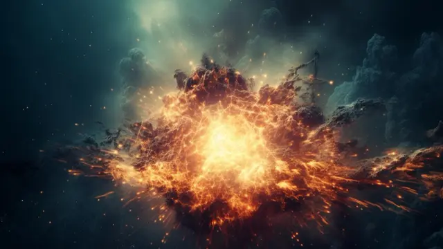 Ilustrasi shock wave karena ledakan