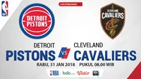 Detroit Pistons Vs Cleveland Cavaliers_2 (Bola.com/Adreanus Titus)