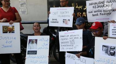 Kecam Hilangnya Jamal Khashoggi, Jurnalis Unjuk Rasa di Kedubes Saudi