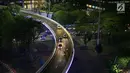 Sejumlah kendaraan melintasi Simpang Susun Semanggi di kawasan Semanggi, Jakarta, Jumat (28/7). Direncanakan Simpang Susun Semanggi akan diresmikan oleh Presiden Joko Widodo (Jokowi) pada 17 Agustus 2017 mendatang. (Liputan6.com/Angga Yuniar)