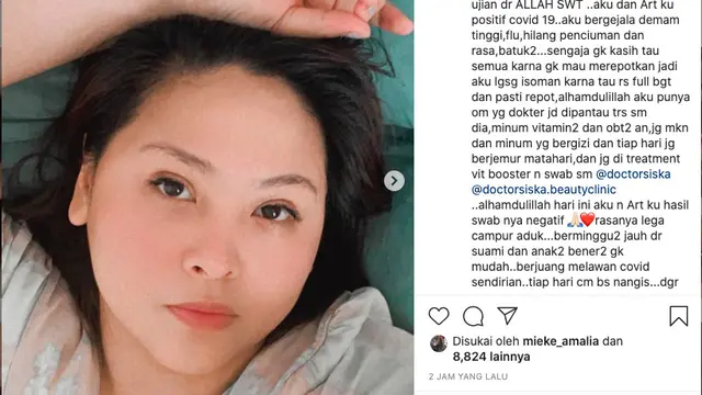 Ceritakan Pengalaman Berjuang Lawan Covid-19, Audy Item: Setiap Hari Cuma Bisa Nangis