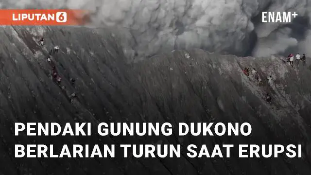 VIDEO: Pendaki Gunung Berlarian Turun saat Gunung Dukono Erupsi di Halmahera Utara