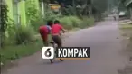 Kekompakan dua bocah ini mengayuh satu sepeda mendapat pujian dari warganet.