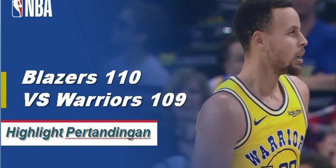 Cuplikan Hasil Pertandingan NBA : Blazers 110 VS Warriors 109