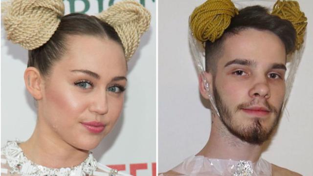 Kocak Abis, 7 Foto Aksi Pria Tiru Gaya Rambut Artis Dunia