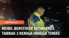 Unit Gakkum Polres Sukabumi Kota, Jawa Barat, masih menyelidiki kecelakaan maut yang menewaskan dua siswa dan melukai satu remaja lainnya. Sementara itu, sopir mobil SUV mewah mengaku stiker Setwapres dipasang hanya untuk gaya-gayaan.