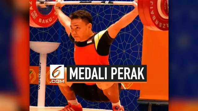 Eko Yuli Irawan mempersembahkan dua medali perak di Kejuaraan Dunia Angkat Besi di Pattaya, Thailand, Kamis (19/9/2019). Dua perak itu diraih Eko di kelas 61kg untuk nomor snatch dan clean and jerk.
