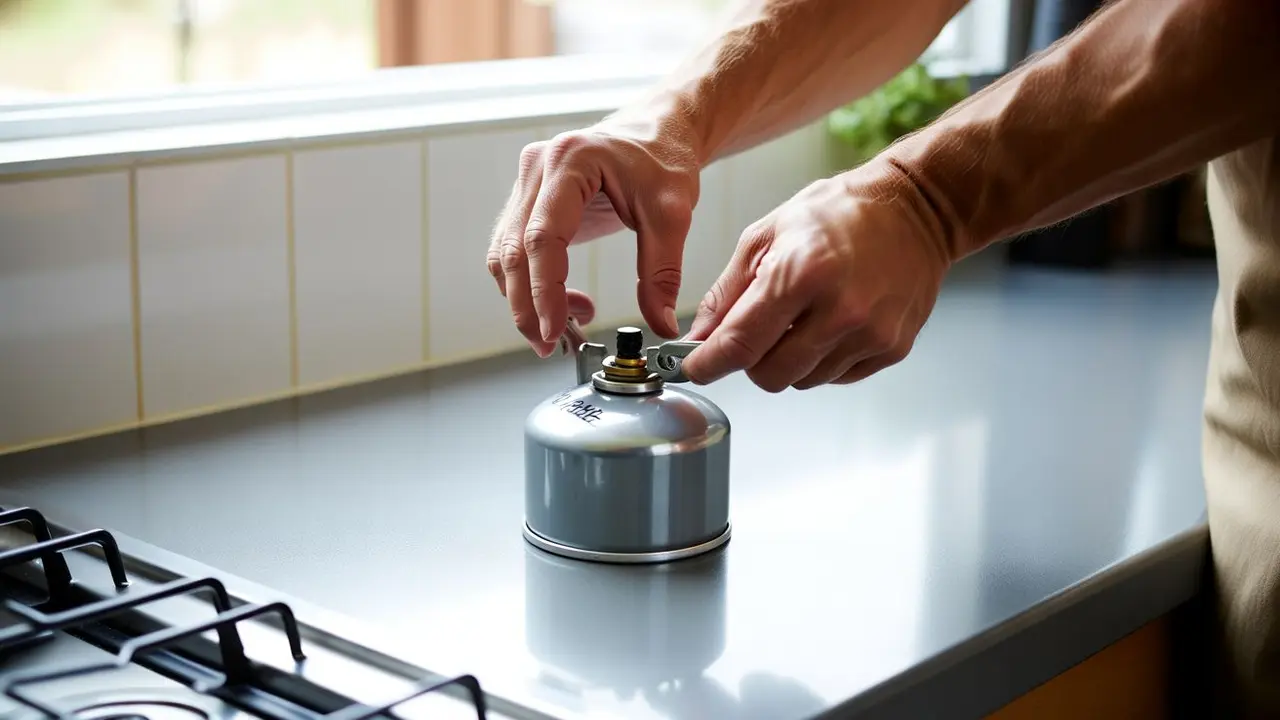 cara pasang gas kompor portable