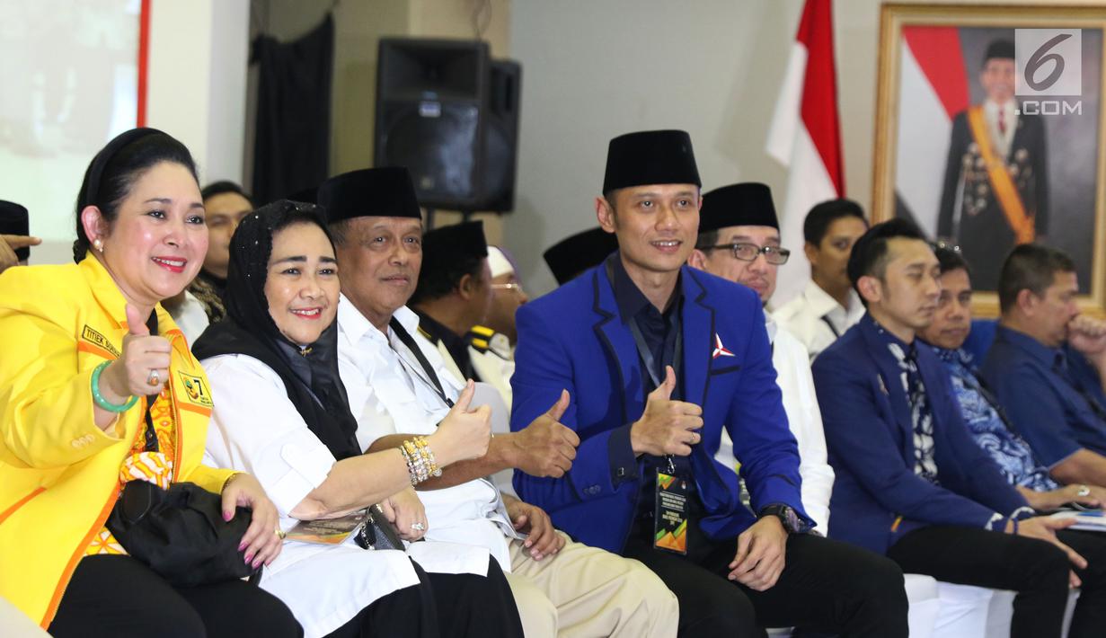 Foto Dari Ahy Hingga Titiek Soeharto Dampingi Prabowo Sandiaga Ke Kpu Pilpres Liputan6 Com