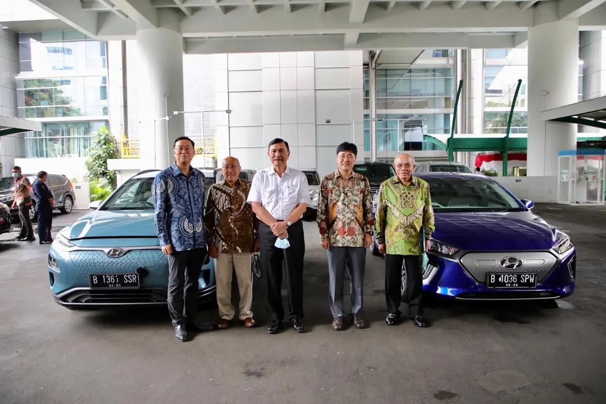 Hyundai Pamer Mobil Listrik Ioniq dan Kona ke Luhut (Ist)