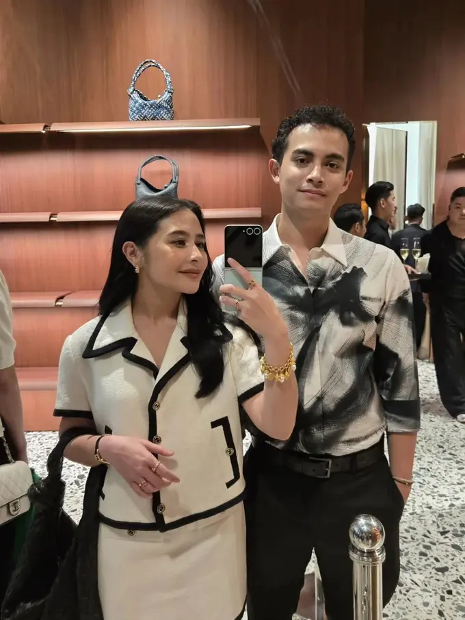 Gaya Couple Prilly Latuconsina dan Omara Esteghlal di Re-Opening Bottega Veneta, Serasi dalam Nuansa Monokrom Elegan