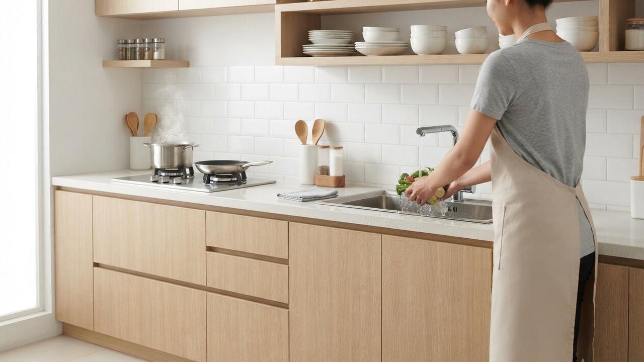 Model Dapur yang Tetap Bersih Meski Sering Terkena Cipratan Air