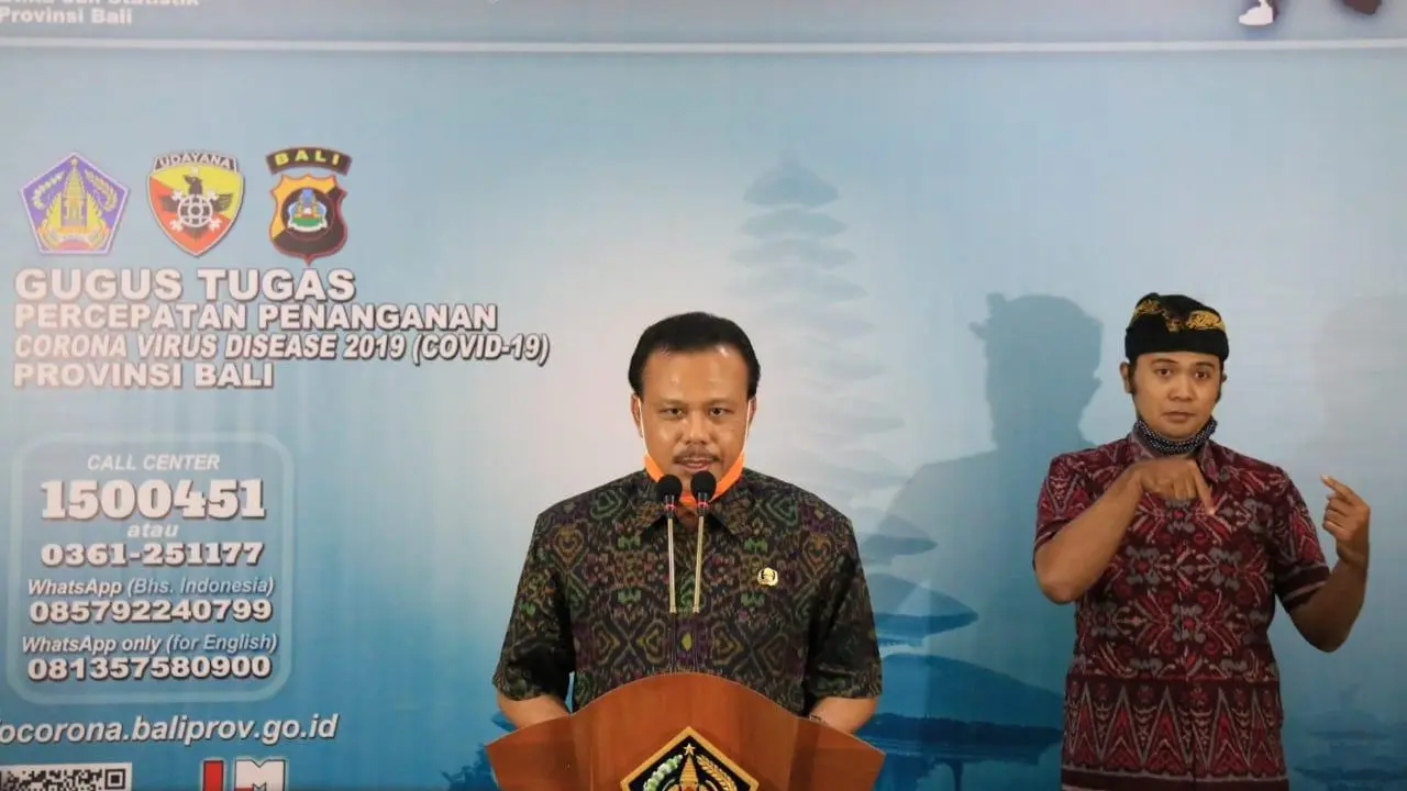 Ketua Harian Gugus Tugas Percepatan Penanganan COVID-19 Provinsi Bali, Dewa Made Indra