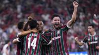 Fluminense berhasil meraih kemenangan 2-0 atas Al Ahly pada laga semifinal Piala Dunia Antarklub 2023 di&nbsp;King Abdullah Sports City Stadium, Jeddah, Selasa (19/12/2023) dini hari WIB. Hasil itu membuat Fluminense lolos ke final, dan menanti pemenang antara Manchester City atau Urawa Red Diamonds. (AP Photo/Manu Fernandez)