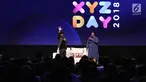 Konten Kreator Raditya Dika menjadi pembicara selama acara XYZ DAY 2018 di The Hall Senayan City, Jakarta, Rabu (25/4). Diskusi ini membahas topik "Comedy is a Funny Business". (Liputan6.com/Herman Zakharia)