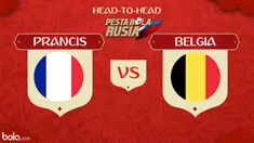 Berita video head-to-head Piala Dunia Rusia 2018: Prancis vs Belgia.
