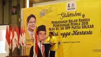 Ketua Umum Partai Golkar Airlangga Hartarto saat memberikan pengarahan kepada kader di Palembang, Sumatera Selatan. (Istimewa)
