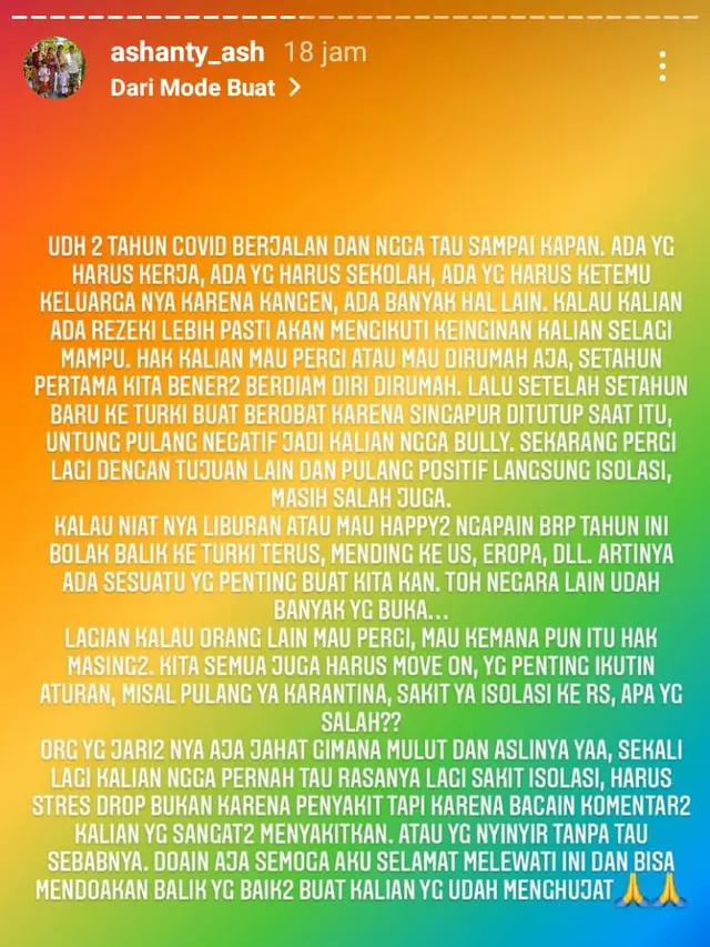 5 Klarifikasi Ashanty Usai Disorot Positif Omicron dari Turki