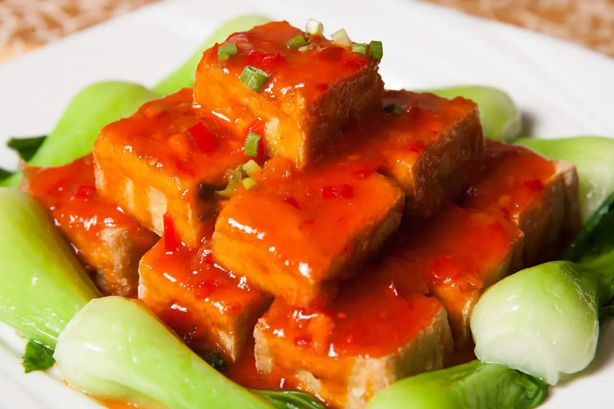Tahu Goreng Saus Pedas Manis
