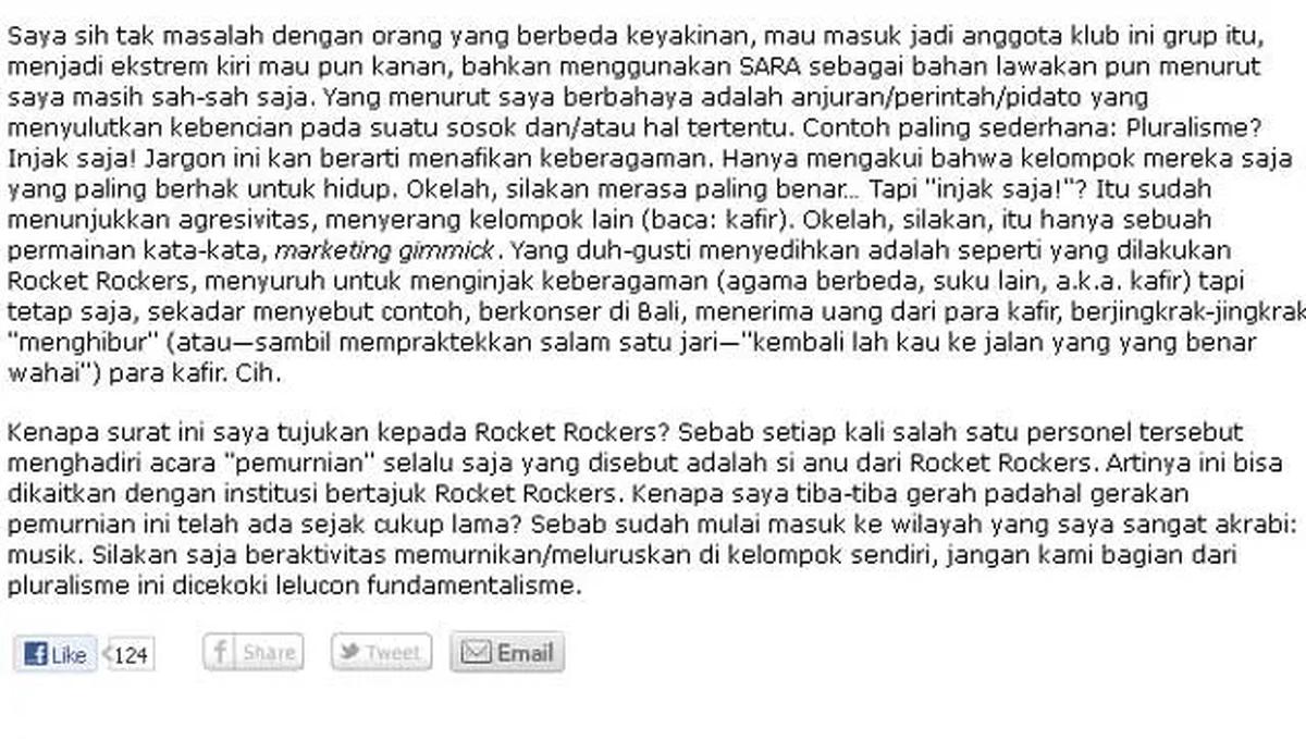 Blog Rudolf Dethu Untuk Rocket Rockers