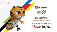 Saksikan Live Streaming Basket Putri: Malaysia Vs Indonesia