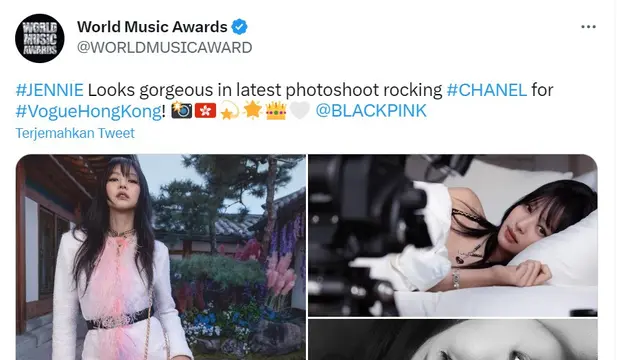 Jennie Blackpink Disorot World Music Awards